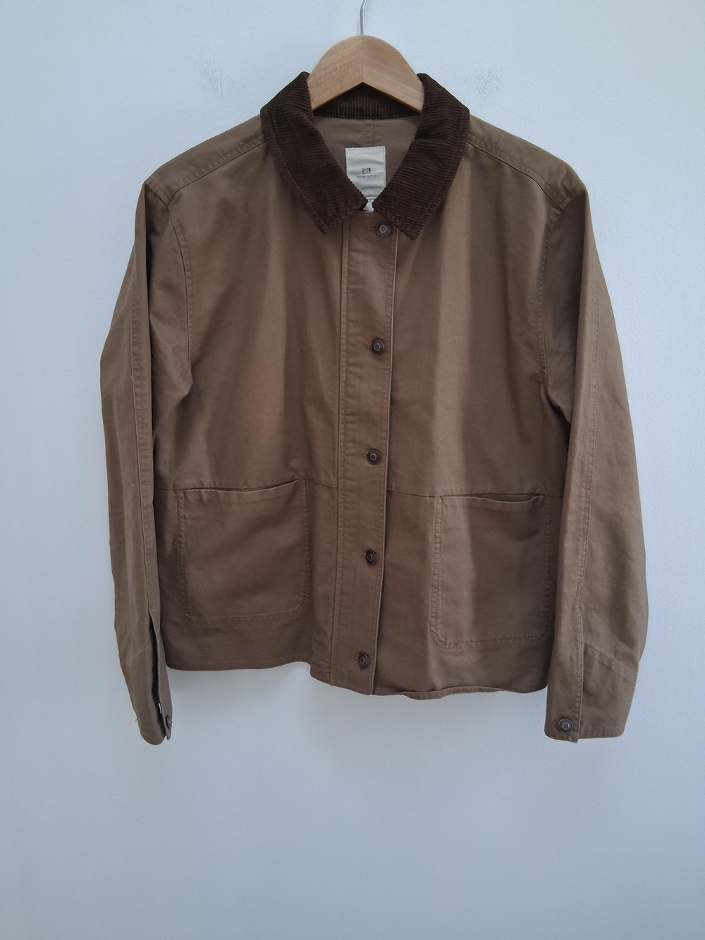 Thread & Supply Zola Barn Jacket Brown Medium Corduroy Collar Chore Utility Work - Picture 2 of 11